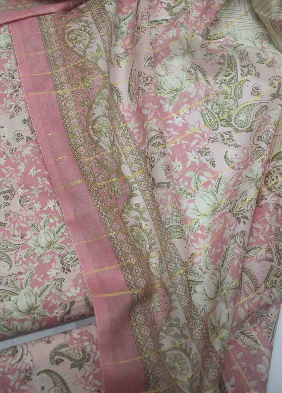 Bin Saeed Fabric - DP-0439- 3 Piece Cotton Printed UnStitched Suit