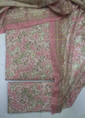 Bin Saeed Fabric - DP-0439- 3 Piece Cotton Printed UnStitched Suit