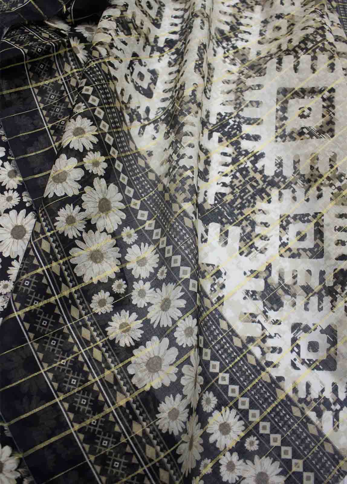 Bin Saeed Fabric - DP-044- 3 Piece Lawn Printed UnStitched Suit