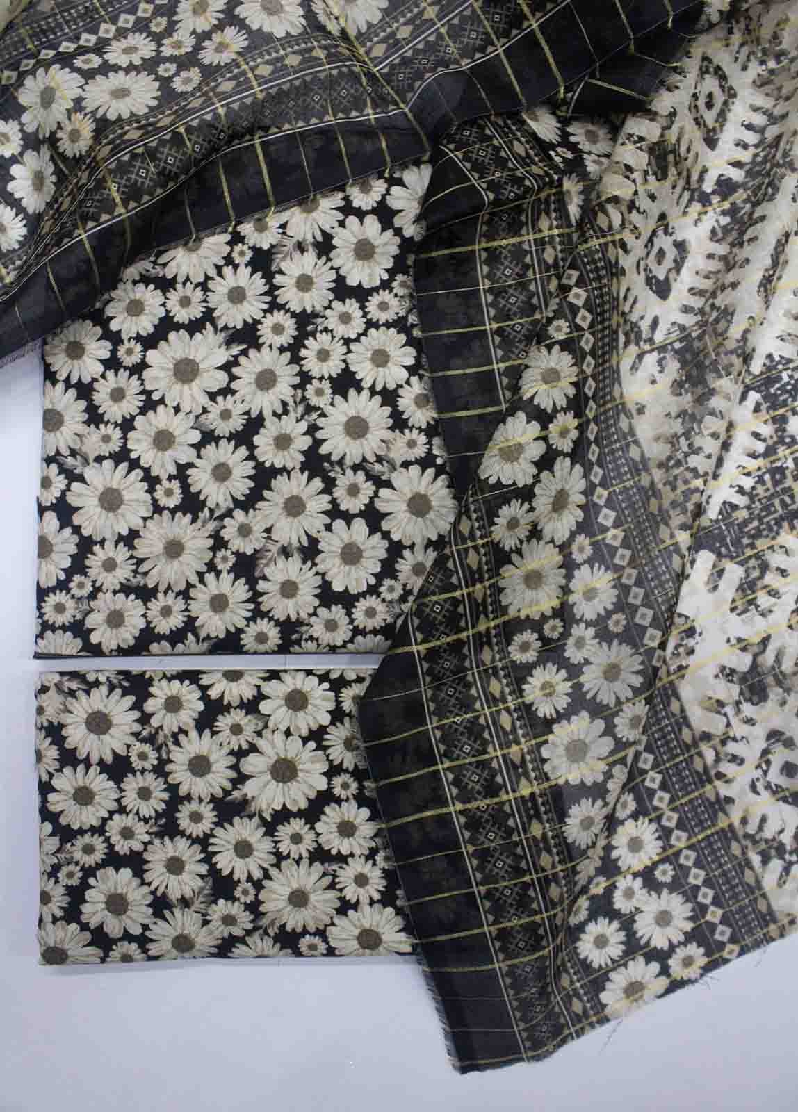 Bin Saeed Fabric - DP-044- 3 Piece Lawn Printed UnStitched Suit