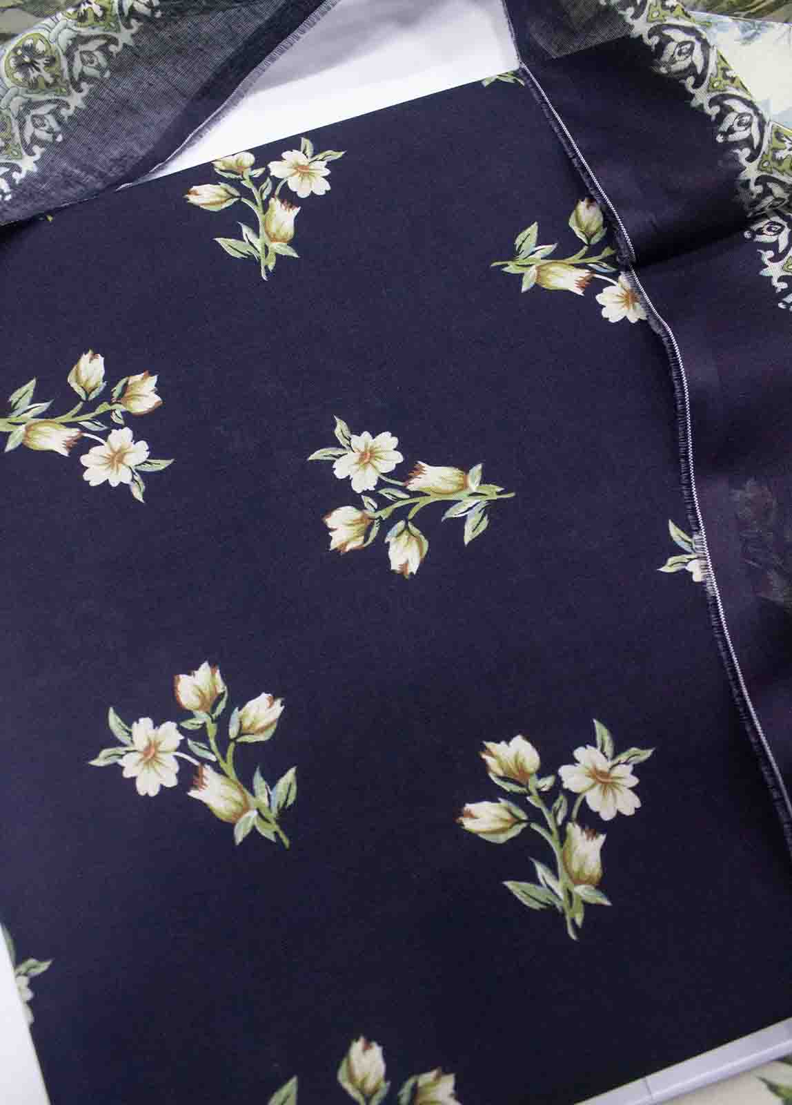 Bin Saeed Fabric - DP-046- 3 Piece Lawn Printed UnStitched Suit