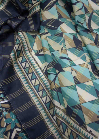 Bin Saeed Fabric - DP-047- 3 Piece Cotton Printed UnStitched Suit