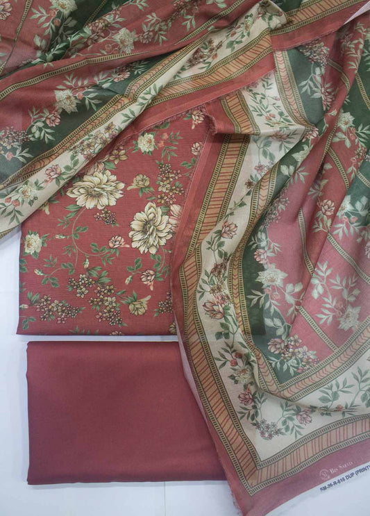 DP-0616- 3 Piece Lawn Printed UnStitched Suit