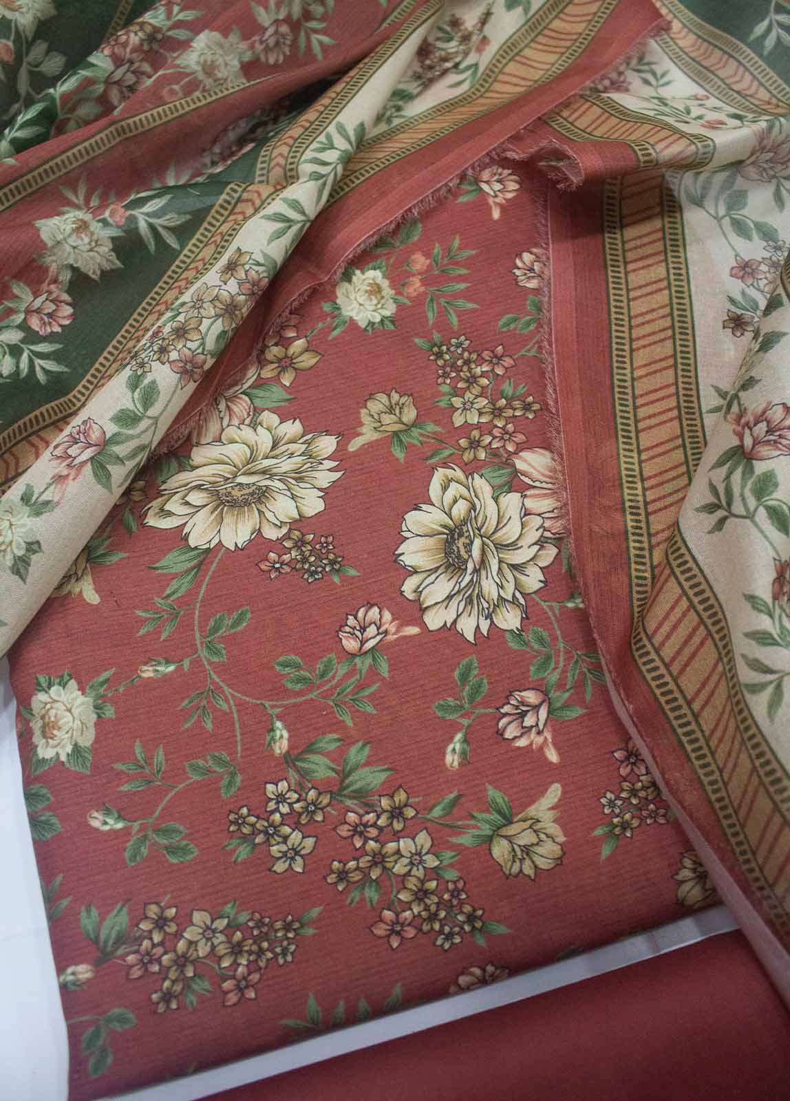 DP-0616- 3 Piece Lawn Printed UnStitched Suit