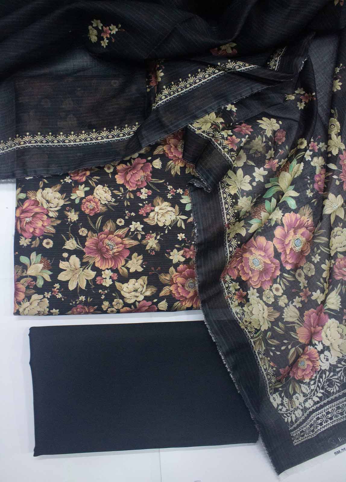 DP-0617- 3 Piece Lawn Printed UnStitched Suit