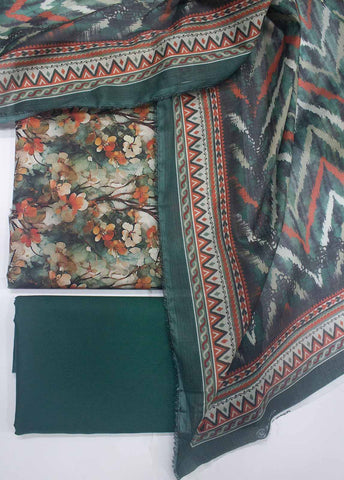Bin Saeed Fabric - DP-0619- 3 Piece Lawn Printed UnStitched Suit