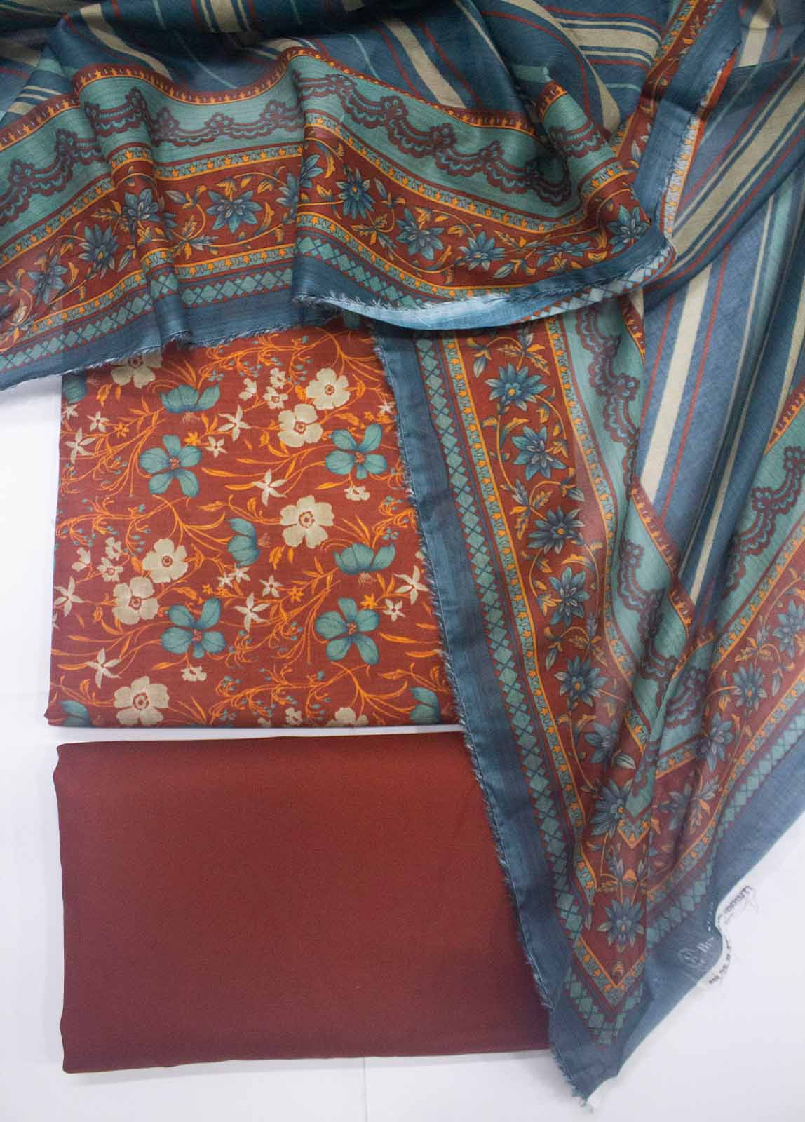 Bin Saeed Fabric - DP-0623- 3 Piece Lawn Printed UnStitched Suit