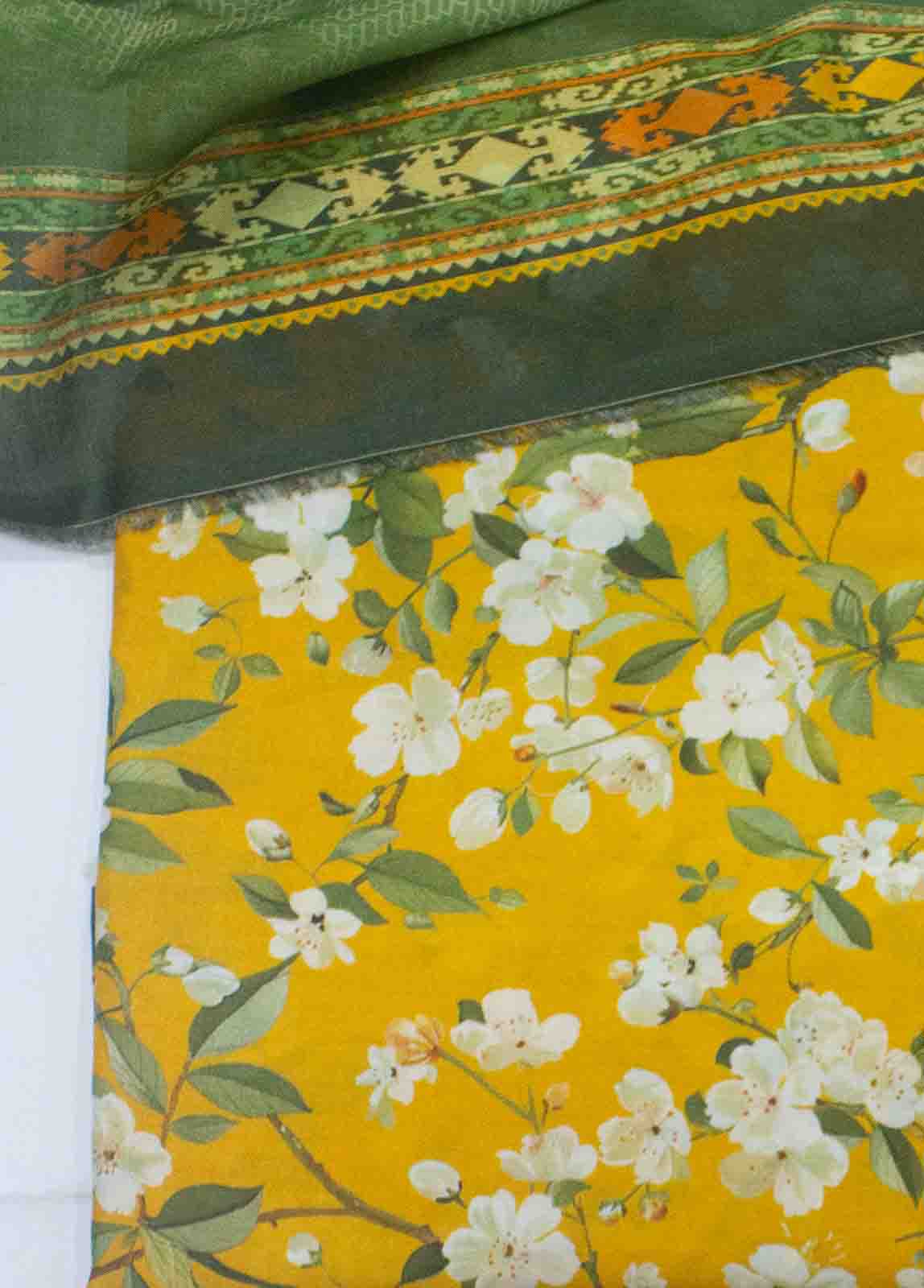 Bin Saeed Fabric - DP-0632- 3 Piece Cotton Printed UnStitched Suit