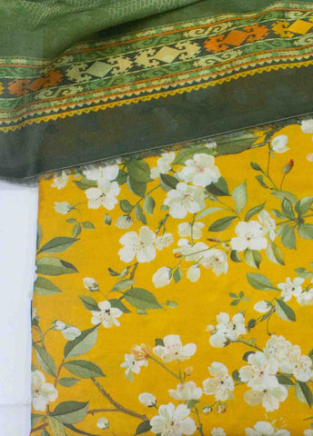 Bin Saeed Fabric - DP-0632- 3 Piece Cotton Printed UnStitched Suit