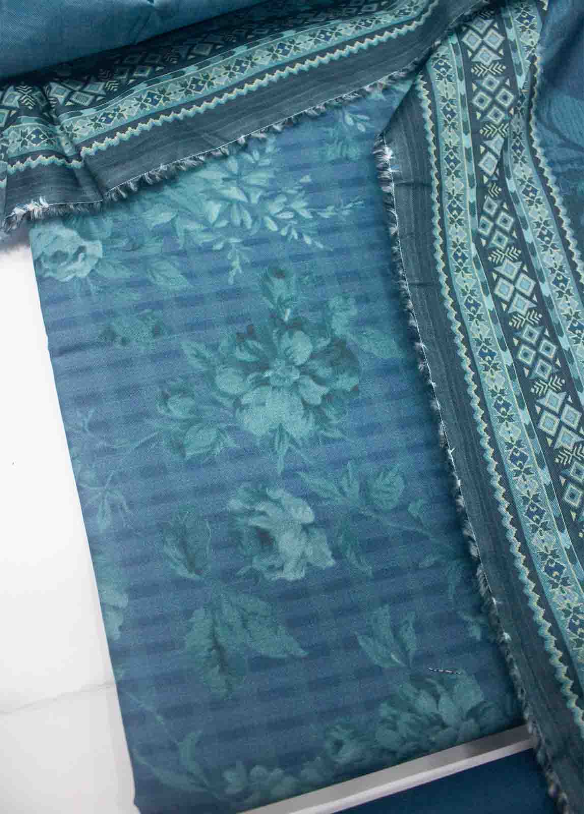 Bin Saeed Fabric - DP-0633- 3 Piece Cotton Printed UnStitched Suit