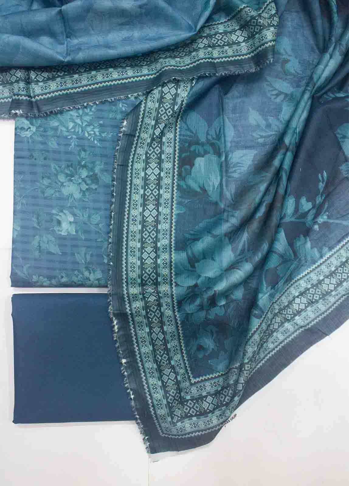DP-0633- 3 Piece Cotton Printed UnStitched Suit