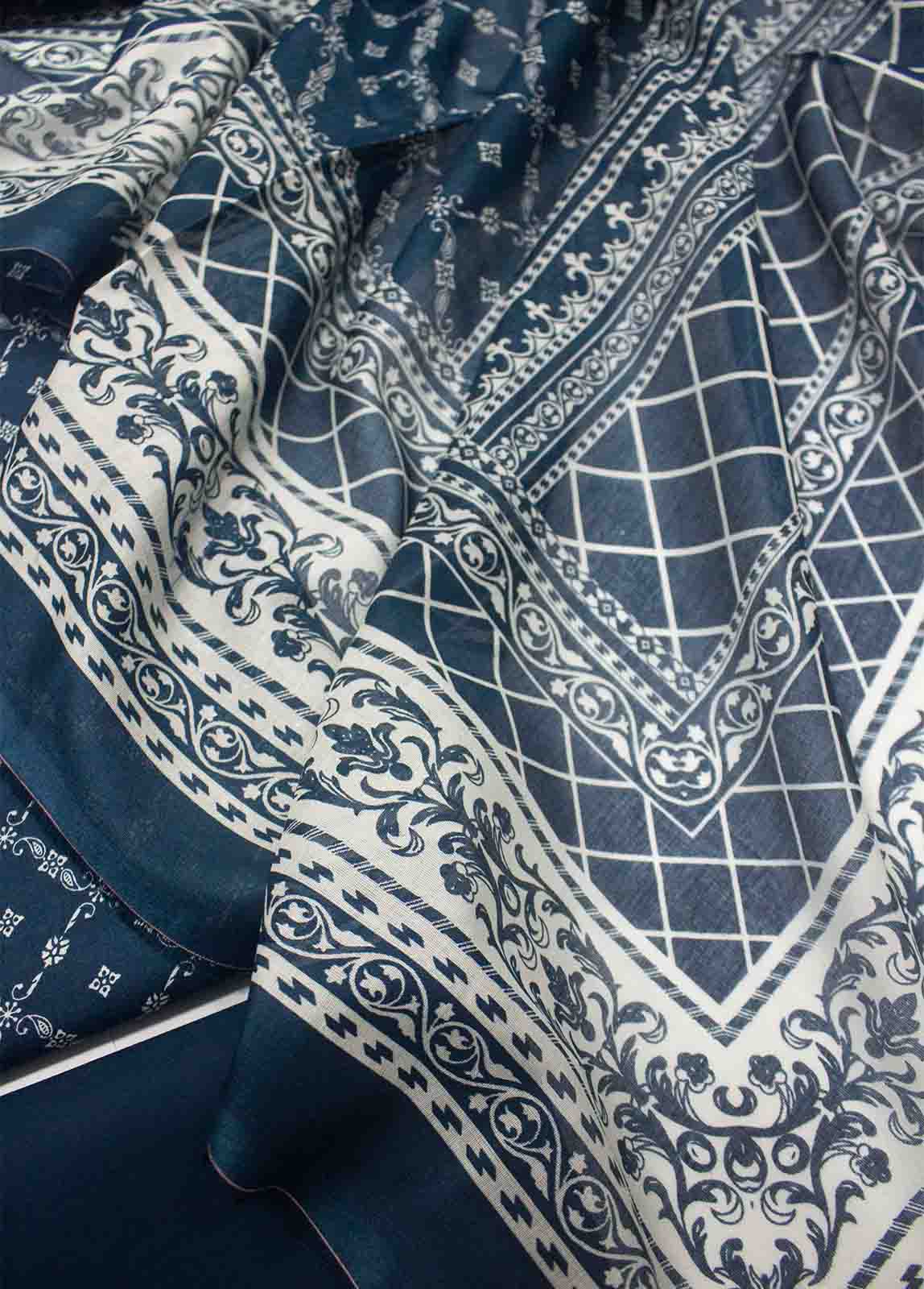 DP-0659- 3 Piece Cotton Printed UnStitched Suit