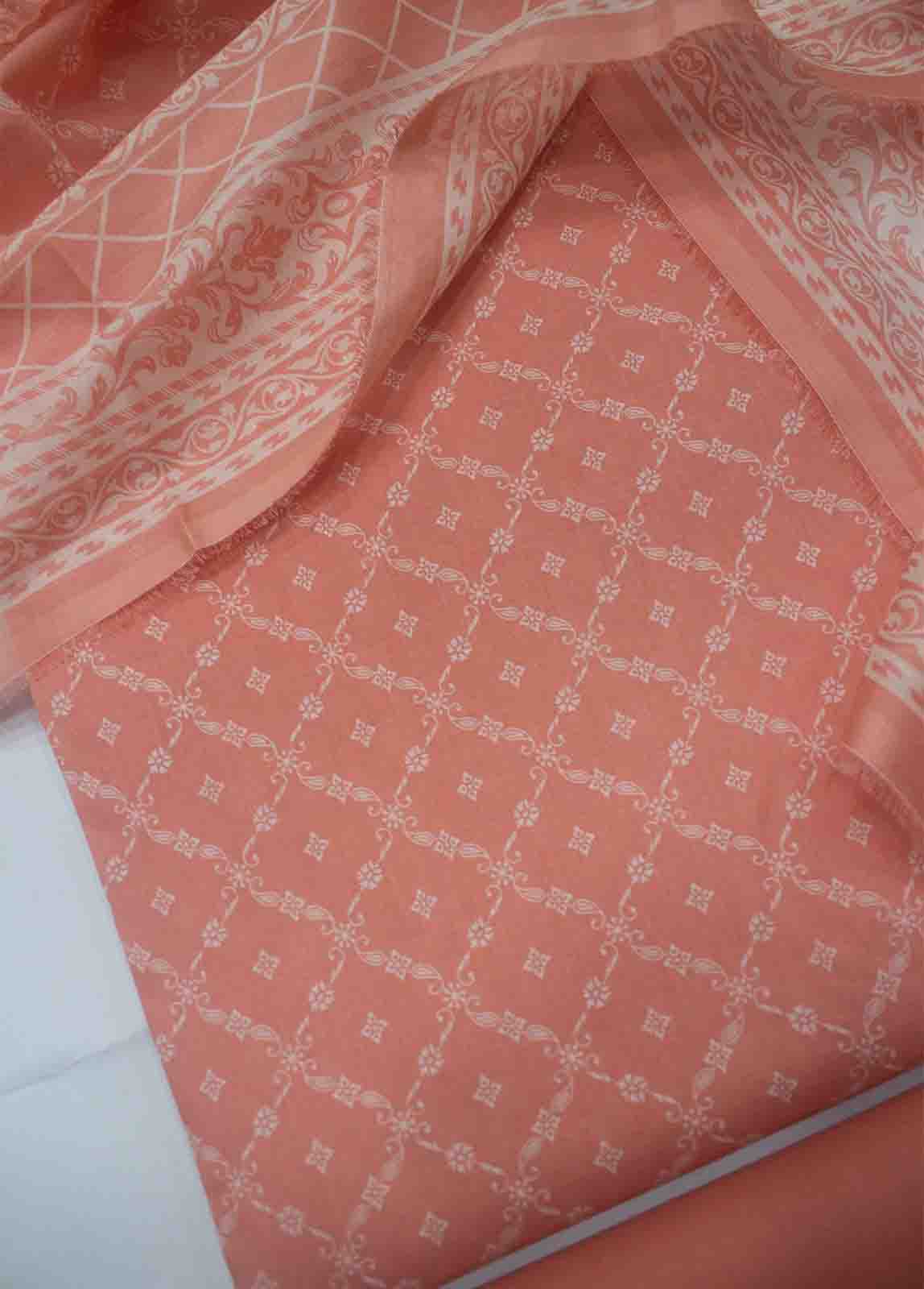 DP-0660- 3 Piece Cotton Printed UnStitched Suit