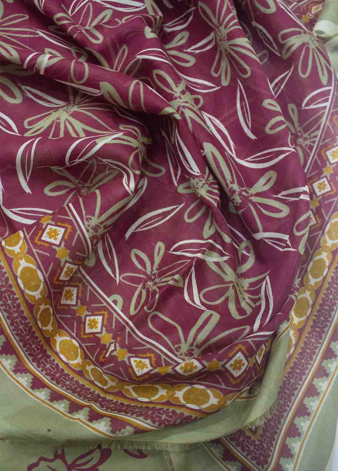 Bin Saeed Fabric - DP-0671- 3 Piece Cotton Printed UnStitched Suit