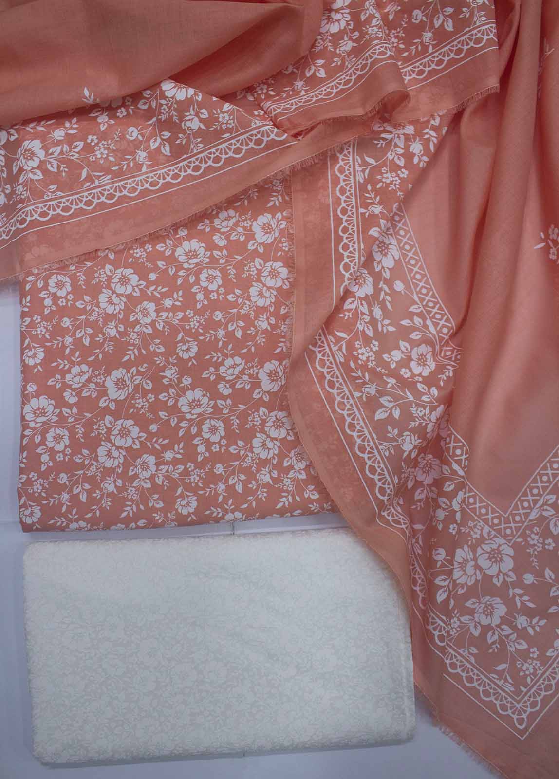 Bin Saeed Fabric - DP-0707- 3 Piece Lawn Printed UnStitched Suit