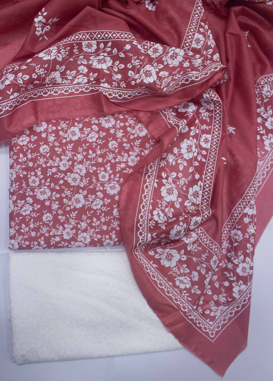 Bin Saeed Fabric - DP-0708- 3 Piece Lawn Printed UnStitched Suit