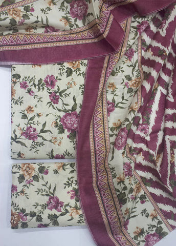 3 Piece Printed MultiColor Lawn Unstitched Suit