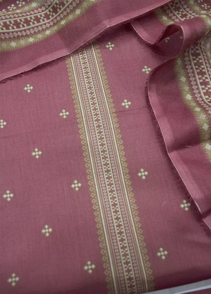 Punch Pink Color Pattern 3 Piece Printed Punch Pink Color Lawn Unstitched Suit – Bin Saeed Fabrics