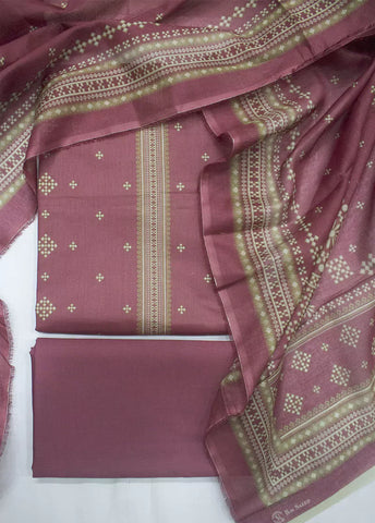 3 Piece Printed Punch Pink Color Lawn Unstitched Suit