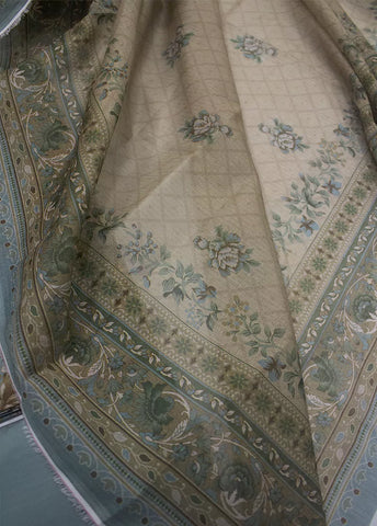 3 Piece Printed Pastel Blue Color Lawn Unstitched Suit