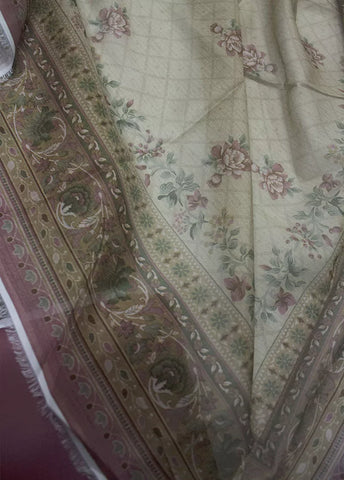3 Piece Printed Tea Pink Color Lawn Unstitched Suit