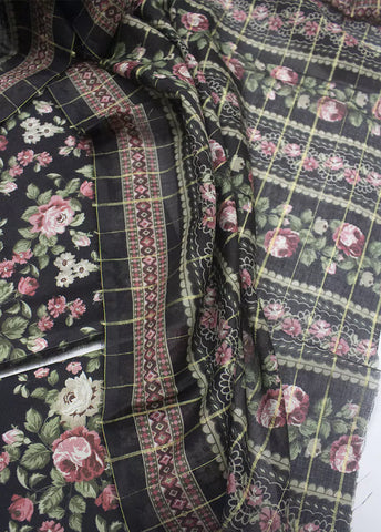 3 Piece Printed MultiColor Unstitched Suit