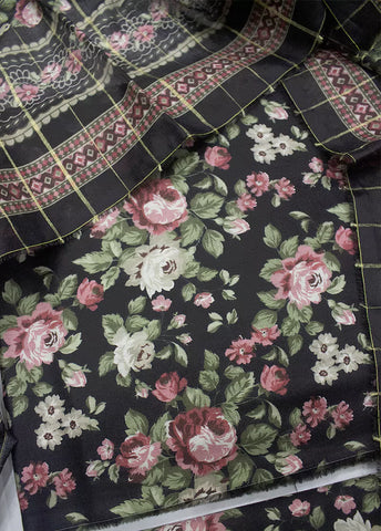 3 Piece Printed MultiColor Unstitched Suit