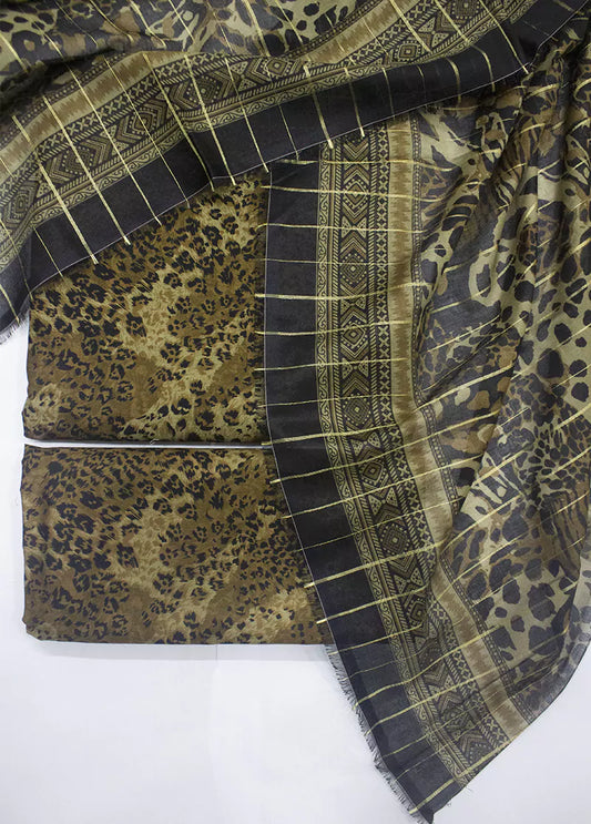 3 Piece Printed MultiColor Unstitched Suit