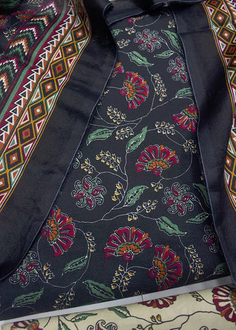 3 Piece Printed MultiColor Unstitched Suit