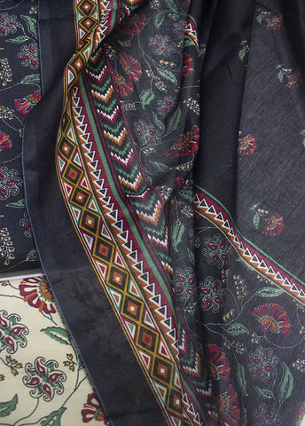 3 Piece Printed MultiColor Unstitched Suit