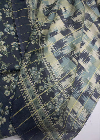 3 Piece Printed MultiColor Unstitched Suit
