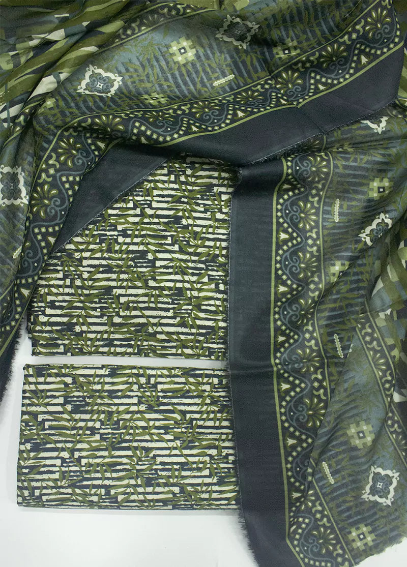 3 Piece Printed MultiColor Unstitched Suit