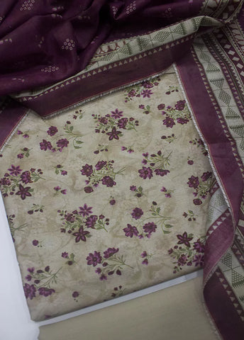 3 Piece Printed MultiColor Unstitched Suit