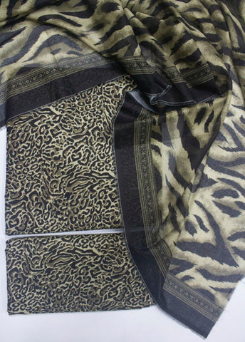 3 Piece Printed MultiColor Unstitched Suit