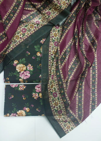 3 Piece Printed MultiColor Unstitched Suit