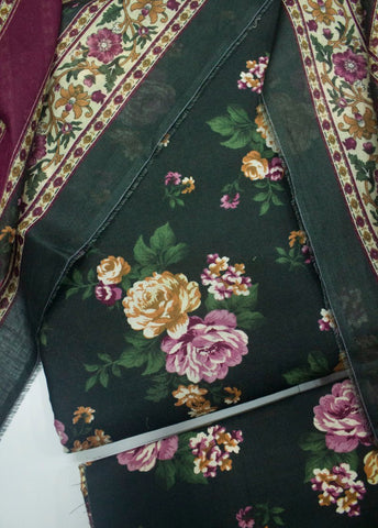 3 Piece Printed MultiColor Unstitched Suit