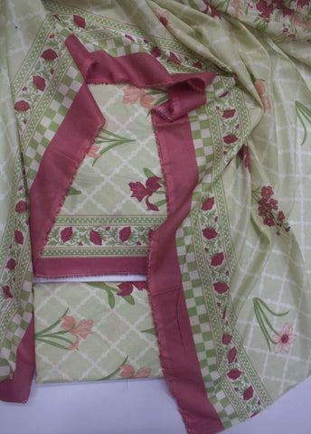 3 Piece Digital Printed MultiColor Unstitched Suit
