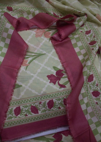 3 Piece Digital Printed MultiColor Unstitched Suit