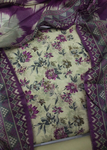 3 Piece Digital Printed MultiColor Unstitched Suit