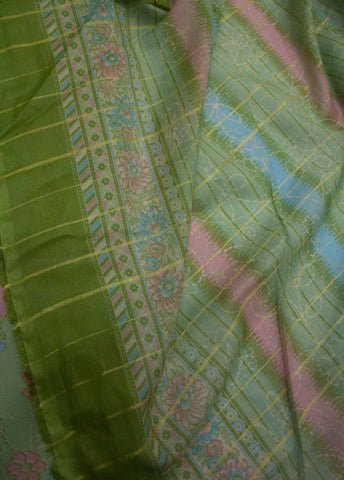 3 Piece Digital Printed Pastel Green Color Unstitched Suit
