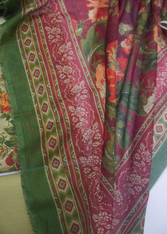 3 Piece Digital Printed MultiColor Unstitched Suit