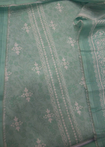 3 Piece Digital Printed Pastel Green Color Unstitched Suit