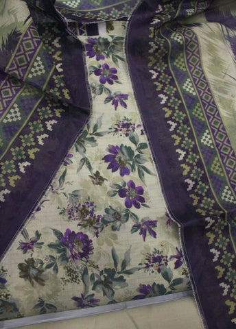 3 Piece Digital Printed MultiColor Unstitched Suit