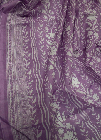 3 Piece Digital Printed Lilac Color Unstitched Suit