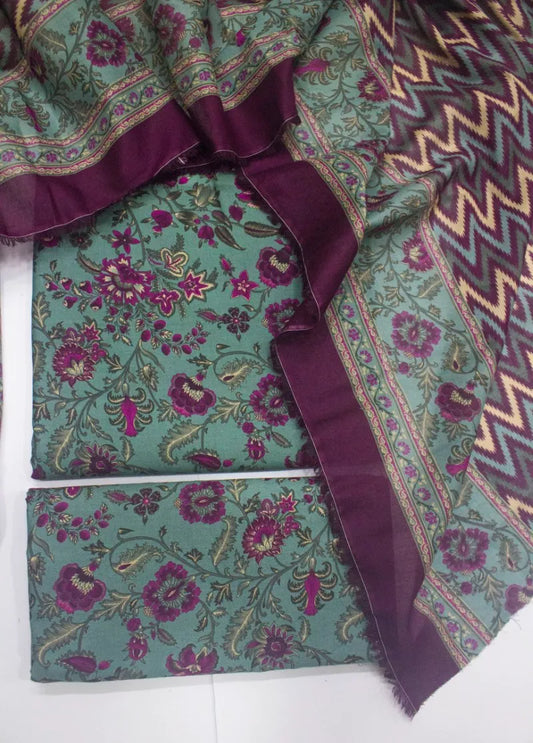 3 Piece Digital Printed MultiColor Unstitched Suit