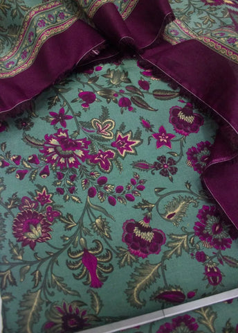 3 Piece Digital Printed MultiColor Unstitched Suit