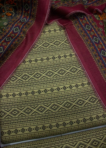 3 Piece Digital Printed MultiColor Unstitched Suit