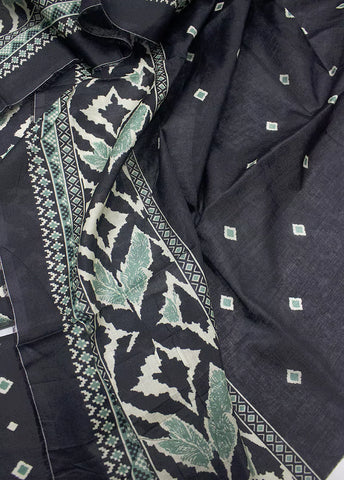 DPC-0430- 3 Piece Cotton Printed UnStitched Suit