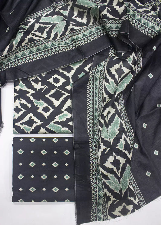 DPC-0430- 3 Piece Cotton Printed UnStitched Suit