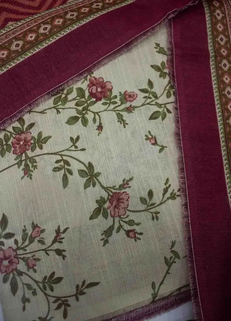 Bin Saeed Fabric - DPC-0701- 3 Piece Cotton Printed UnStitched Suit